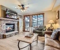 Mountain Thunder Lodge romantic luxury accommodations with stone fireplace