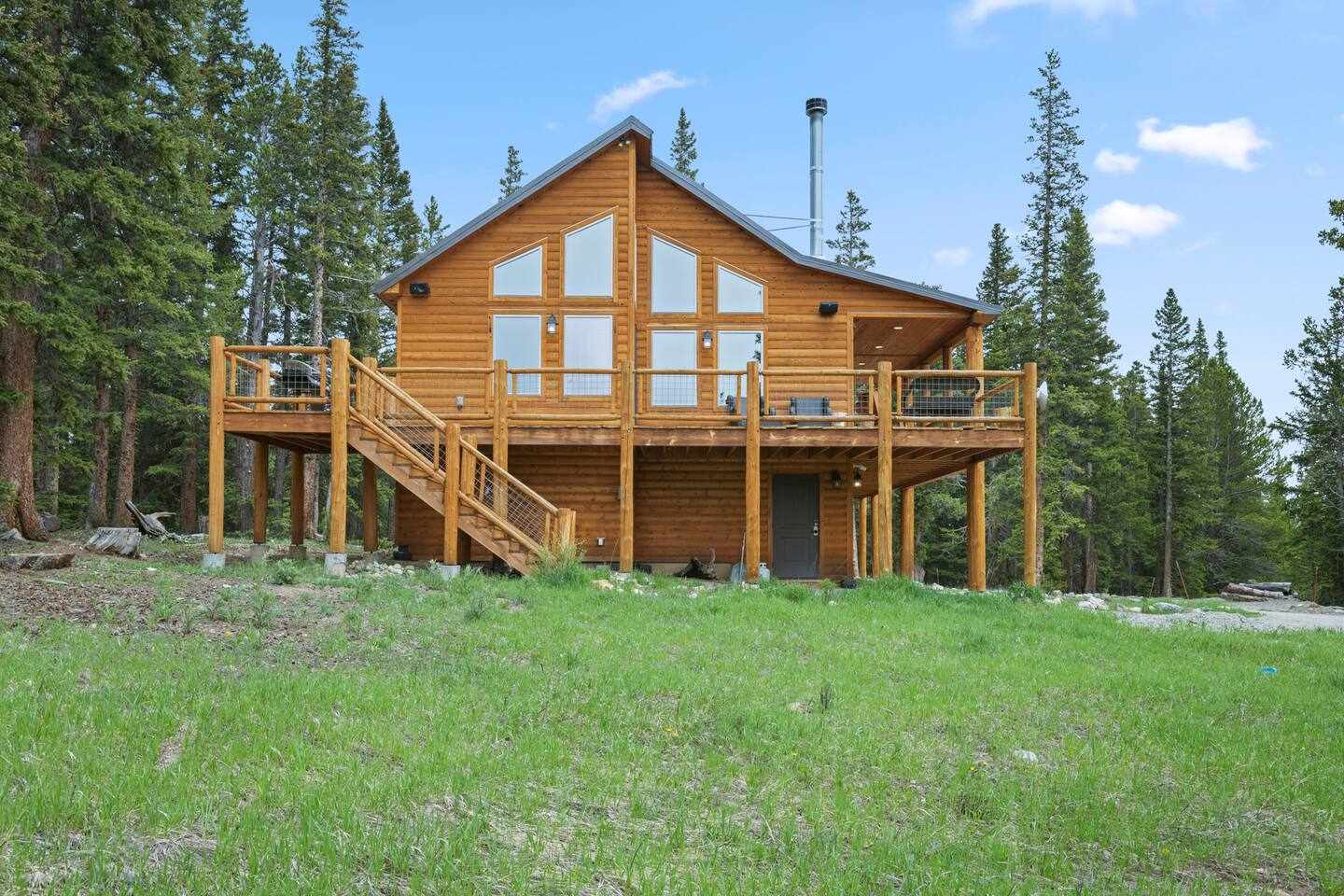 Mountain View Alpine Estate Private Fairplay Cabin with Hot Tub Fire Pit and Forest Views