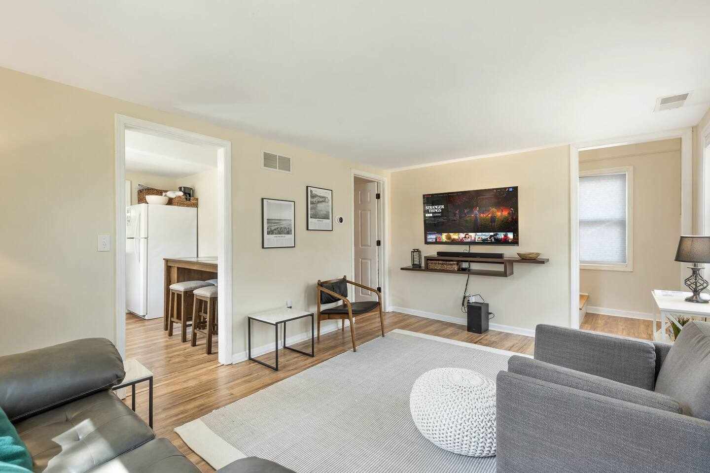 Spartan Campus House Walk to MSU Modern Two Bedroom Stay with Patio and Grill