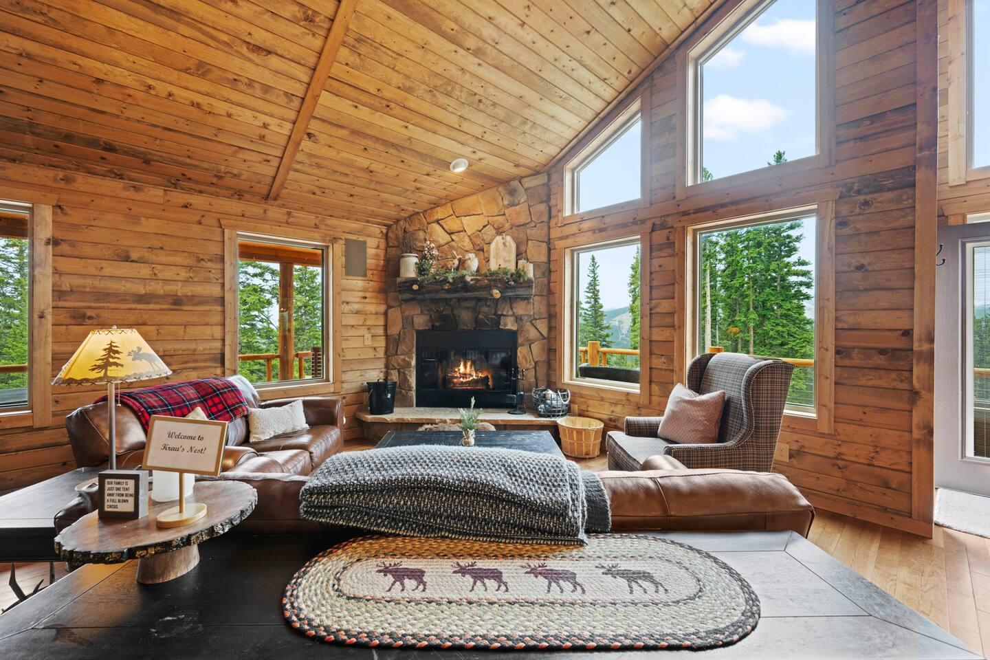 Mountain View Alpine Estate Private Fairplay Cabin with Hot Tub Fire Pit and Forest Views view 2