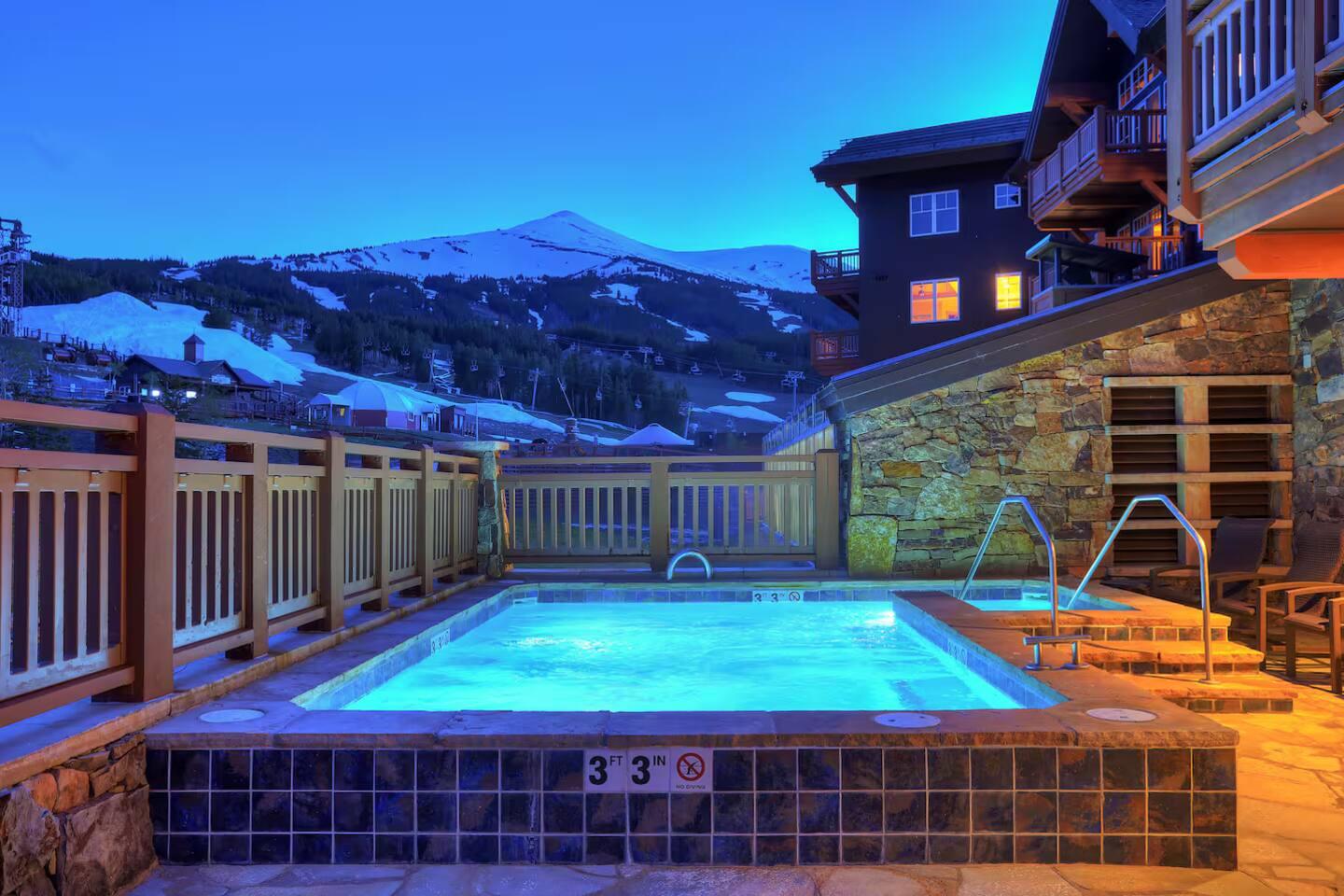 Peak 7 Slopeside Suite Ski In Ski Out Access with Resort Amenities and Hot Tubs view 4