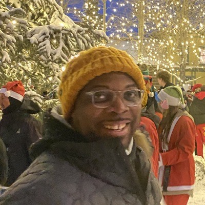 Josh Burton, founder of Gilson Property Group, on Main Street in Breckenridge during the December lighting